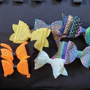 Paparazzi Glittery Bow Set - Orange, Yellow, Multicolor